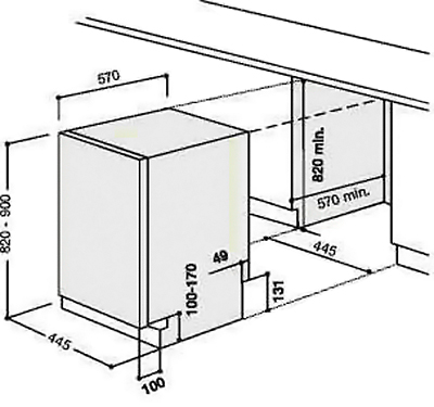 Installation d'un lave-vaisselle encastrable
