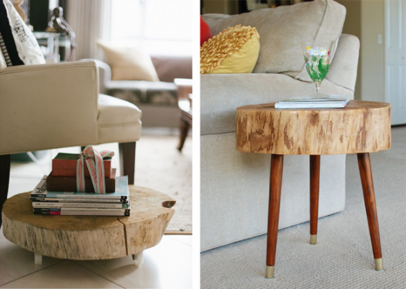 Table basse à faire soi-même à partir du cadre de l'arbre