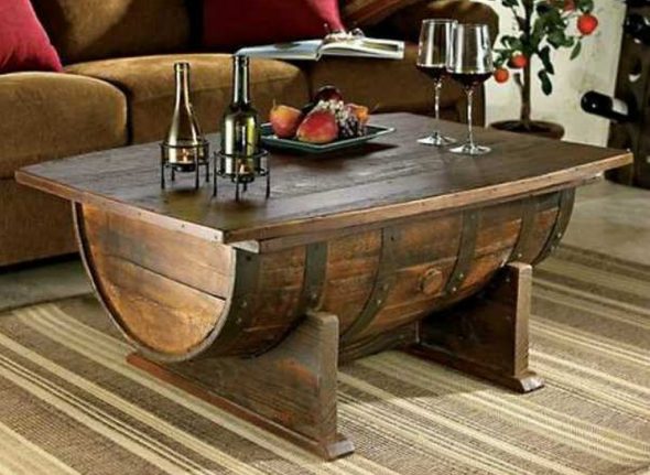 Table basse faites-le vous-même à partir de vieux objets