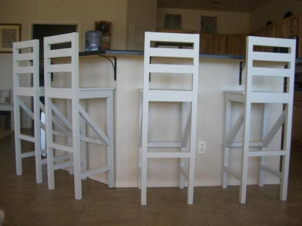 tabouret de bar blanc