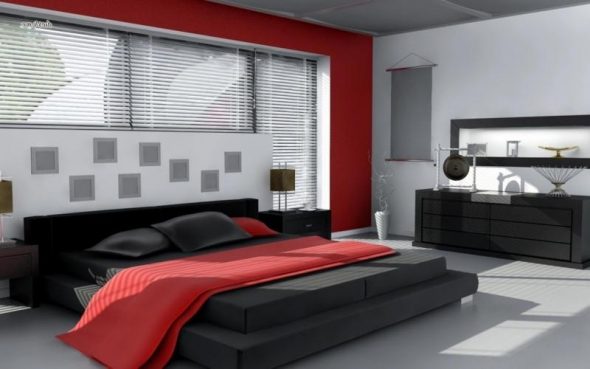 chambre rouge noir