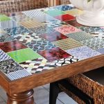 mesa de decoración de color
