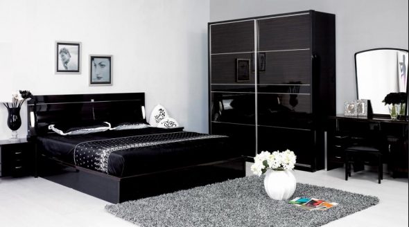 chambre blanche et noire