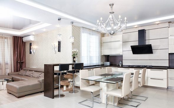 cuisine design avec salle à manger