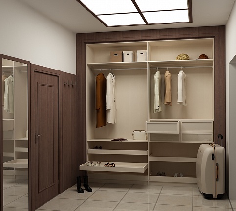 conception de garde-robe dans le couloir