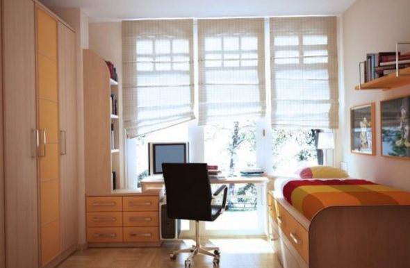 meubles dans une petite chambre