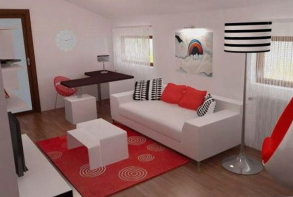 chambre salon avec canapé