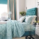 tête de lit turquoise