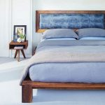 tête de lit bleue
