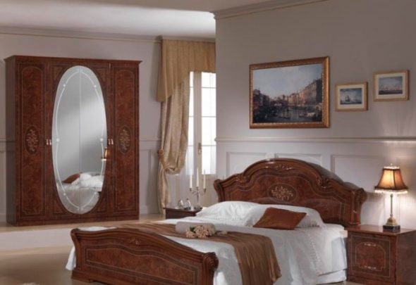 chambre marron