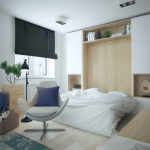lit armoire dans la chambre