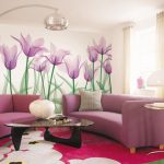 couleur rose à l'intérieur du salon