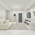 meubles dans le salon lumineux