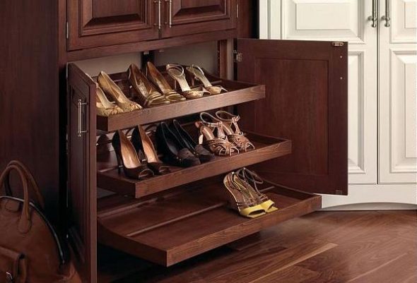 boîte à chaussures en bois