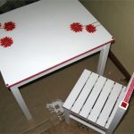 Mesa de tinción y decoupage.