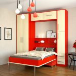 transformateur de lit rouge