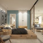 arrangement de meubles dans un appartement d'une pièce