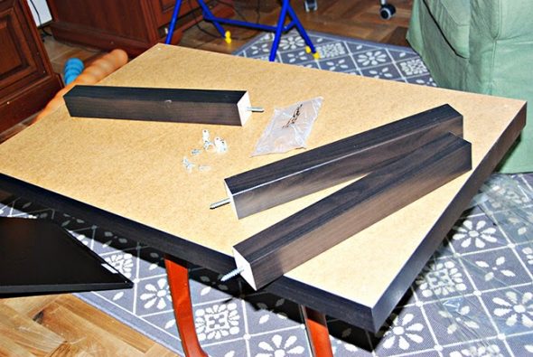 mesa desmontada