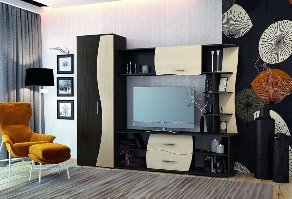 mur de placard dans la chambre