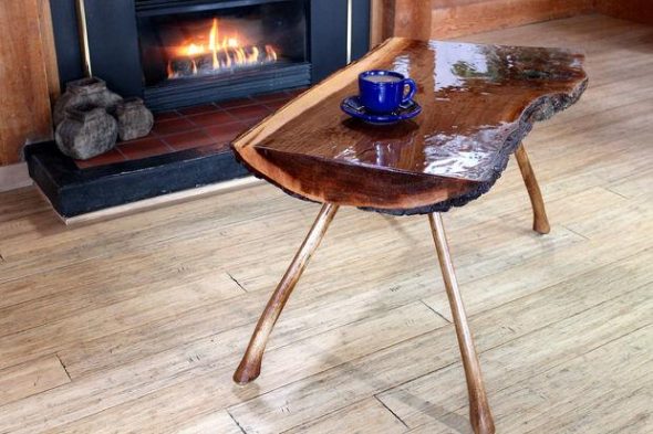 table en bois coupé