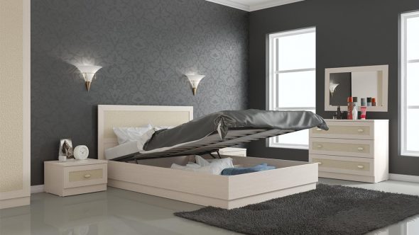 lit confortable pour l'appartement