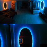 miroirs à l'intérieur avec éclairage