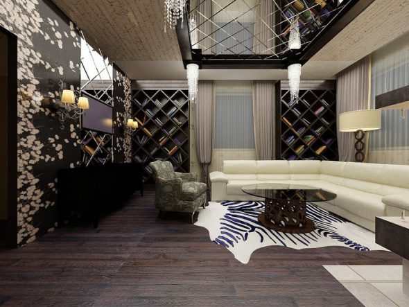 plafond en miroir