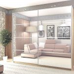 armoire d'angle en miroir