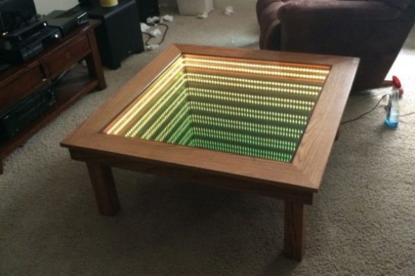 table basse effet infini