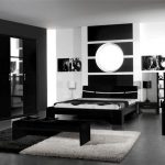 Mobilier noir à l'intérieur de la photo de la chambre