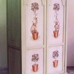Decoupage photo cabinet decor