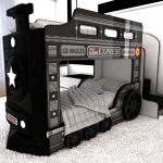 Lits superposés pour enfants en bus photo
