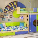 Chambre d'enfant pour deux photos