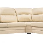 Canapé long en cuir