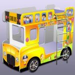 Lit superposé bus jaune