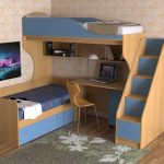 Meubles pour une petite chambre d'enfants pour deux enfants