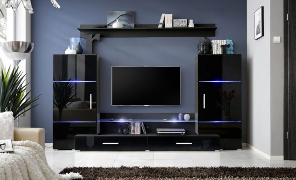 Mini mur noir élégant