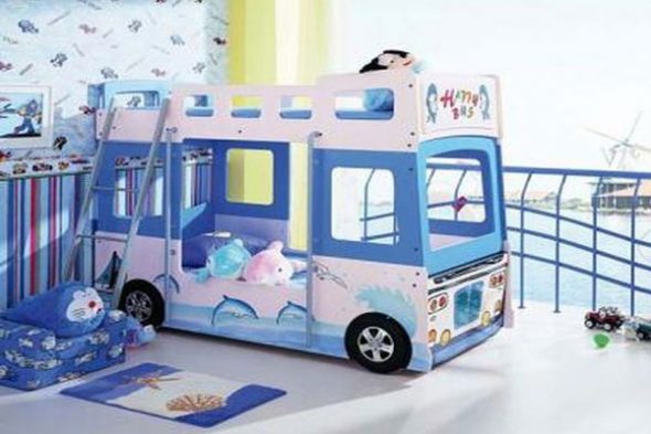 Lits superposés à thème - bus