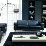 Mobilier sombre dans le salon