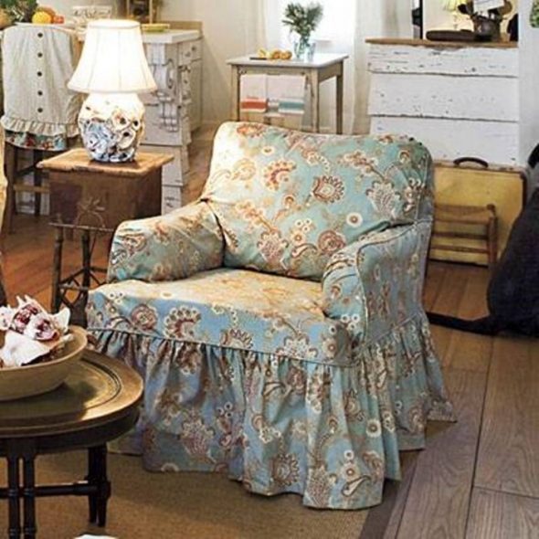 housse de chaise avec volant