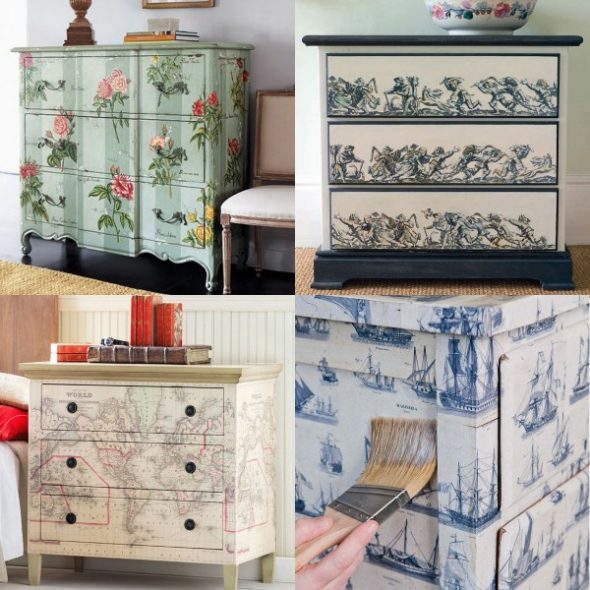 decoupage de meubles
