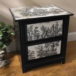 decoupage des meubles en noir et blanc