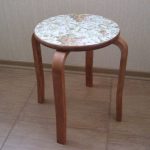 tabouret rose découpage