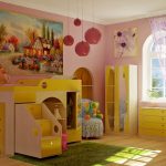 Lit mezzanine jaune pour enfants