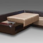 canapé-lit en cuir avec matelas orthopédique