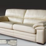 beau canapé en cuir blanc