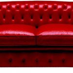 canapé en cuir rouge