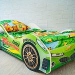 lit voiture vert