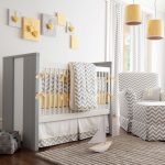 lit bébé gris