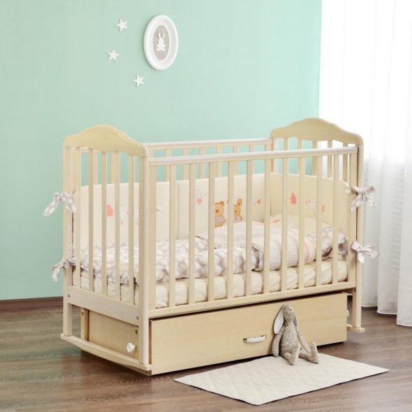 lit pendule beige
